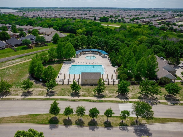905 Jonius Creek Dr, Little Elm, TX 75068 - aerial view of a pool area