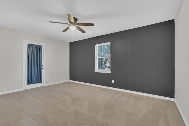 1507 Linda St, Bowie, TX 76230 - spare room with ceiling fan, carpet floors, and baseboards