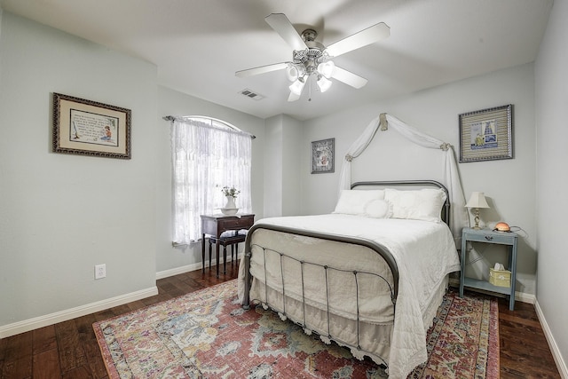 620 Cypress Hill Dr, Mckinney, TX 75071 - bedroom with baseboards, wood finished floors, and a ceiling fan
