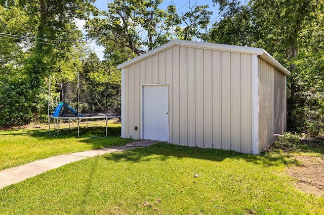 1709 Irving Lee St, Waco, TX 76711 - view of shed with a trampoline