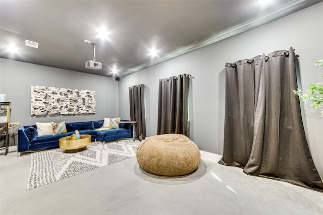 1841 Rs County Road 1402, Point, TX 75472 - living area featuring concrete flooring and ornamental molding