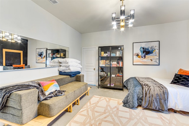 1841 Rs County Road 1402, Point, TX 75472 - carpeted bedroom featuring a chandelier