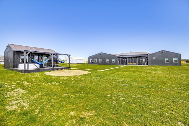 1841 Rs County Road 1402, Point, TX 75472 - view of grassy yard with a playground and a sunroom