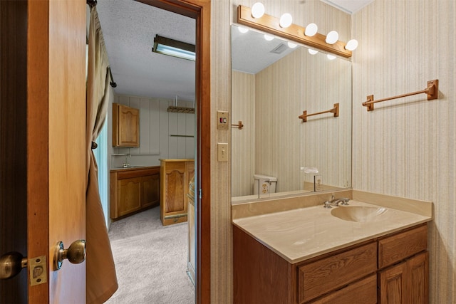 4611 Francis Ct, Granbury, TX 76049 - full bathroom with vanity and wallpapered walls