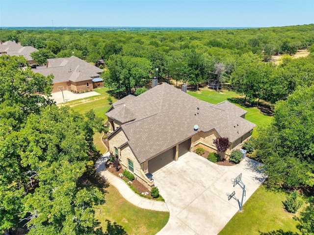 726 County Road 3355, Paradise, TX 76073 - view from above of property with a forest