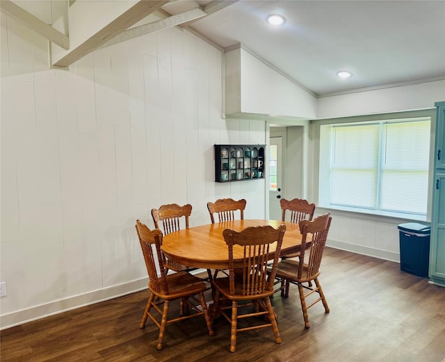 900 Boyd Ave, Lindale, TX 75701 - dining room featuring dark wood-style floors, baseboards, and ornamental molding