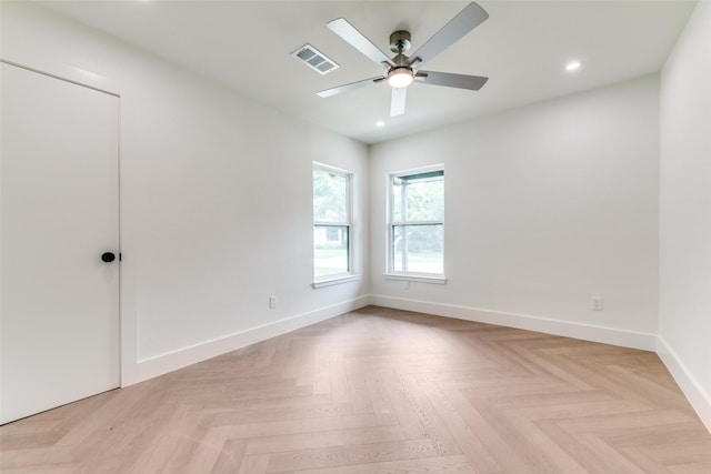 1447 Arizona Ave, Dallas, TX 75216 - unfurnished room with ceiling fan, recessed lighting, and baseboards