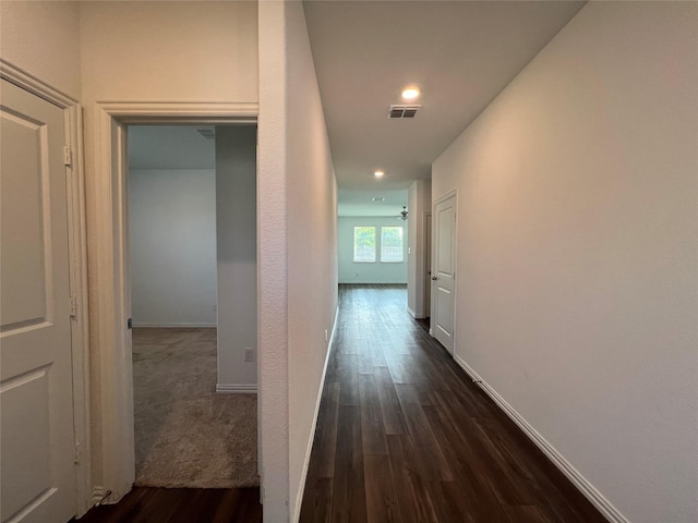 409 Petty Way, Fate, TX 75189 - corridor featuring dark wood-style floors, recessed lighting, and baseboards