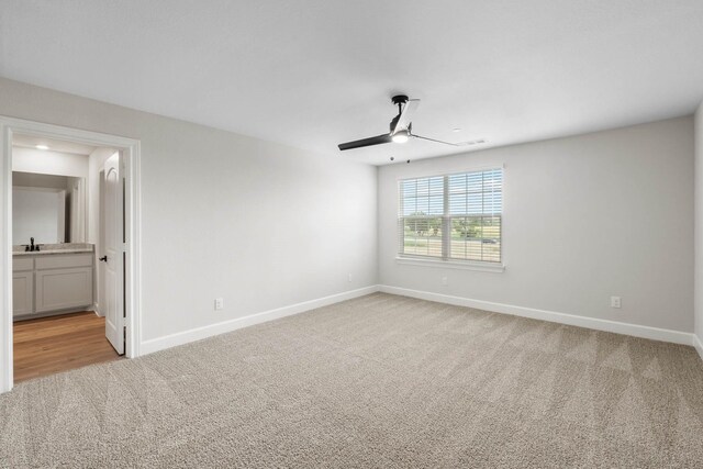 736 Carson Ln, Pilot Point, TX 76258 - spare room with light carpet, ceiling fan, and baseboards
