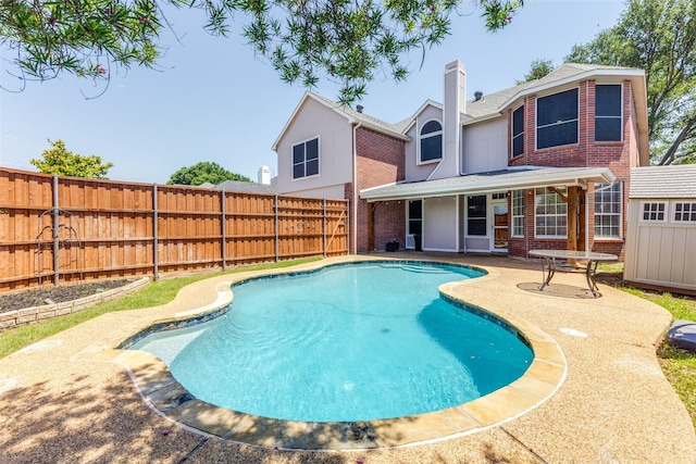 1729 Sheffield Dr, Garland, TX 75040 - view of swimming pool featuring a patio area and a fenced backyard