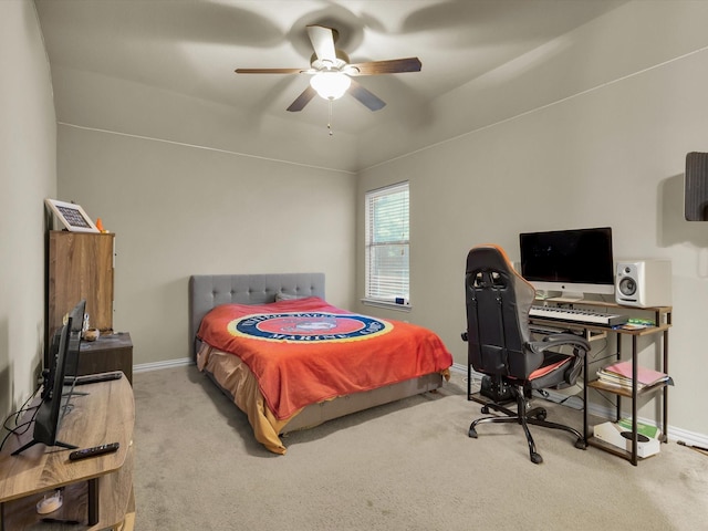 214 Crestbrook Dr, Rockwall, TX 75087 - carpeted bedroom featuring a desk, baseboards, and ceiling fan
