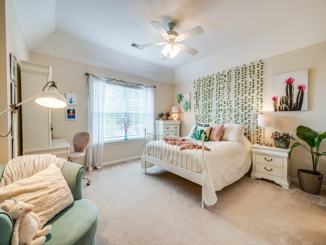 5040 Loma Alta Dr, Frisco, TX 75034 - bedroom with light colored carpet, baseboards, and ceiling fan