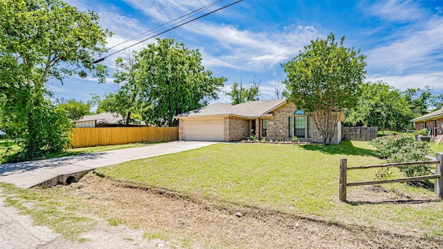 750 S First Ave, Stephenville, TX 76401 - mid-century modern home with a garage, brick siding, and driveway