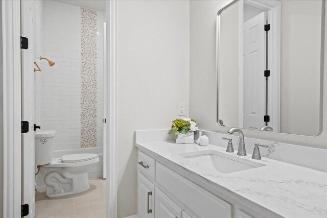 1740 Highland Meadows Dr, Prosper, TX 75078 - bathroom with vanity and tile patterned flooring