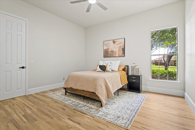 1740 Highland Meadows Dr, Prosper, TX 75078 - bedroom featuring light wood-type flooring and a ceiling fan