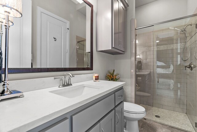 412 Appaloosa Run, Argyle, TX 76226 - full bathroom featuring a shower stall, vanity, and toilet