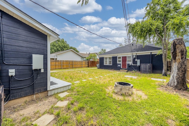 2741 Ivandell Ave, Dallas, TX 75211 - view of yard featuring central air condition unit