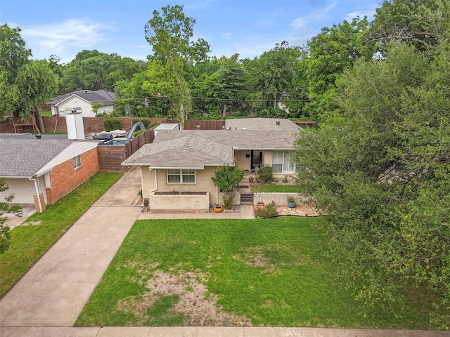10209 Solta Dr, Dallas, TX 75218 - view of front of house with driveway, roof with shingles, covered porch, and stucco siding