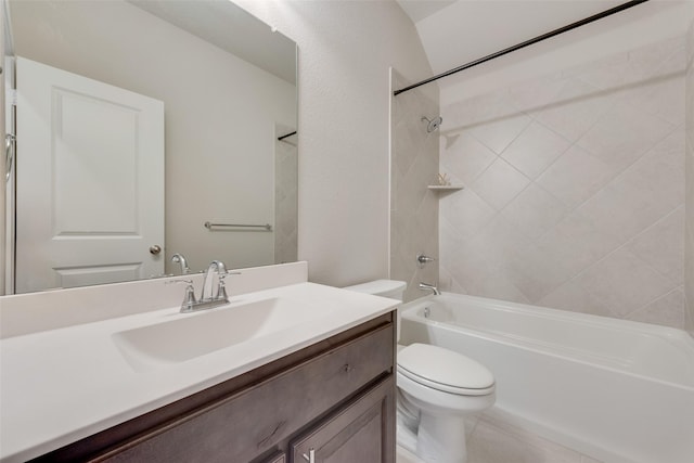 4505 Ridgehurst Ln, Fort Worth, TX 76036 - bathroom featuring toilet, shower / bath combination, and vanity