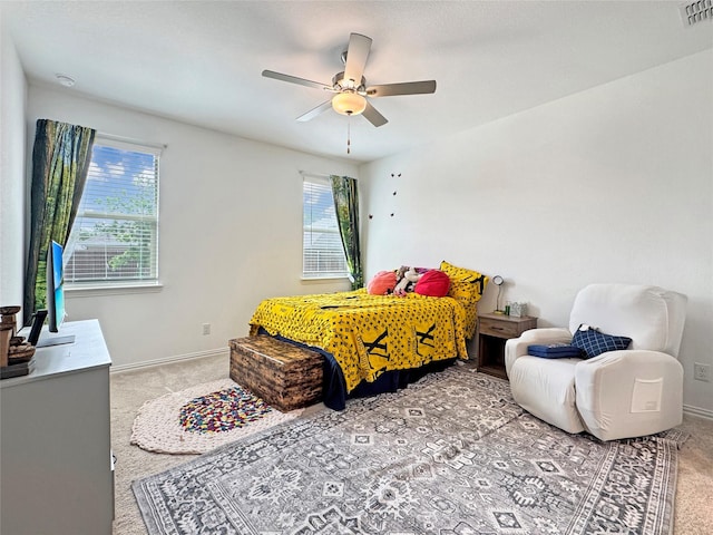 8309 Caracara Dr, Mckinney, TX 75071 - bedroom featuring carpet floors, baseboards, and ceiling fan