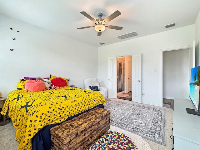 8309 Caracara Dr, Mckinney, TX 75071 - bedroom featuring carpet floors and a ceiling fan