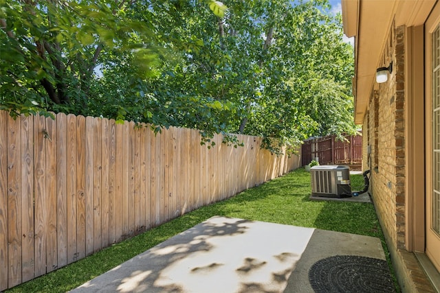 9709 Maryville Ln, Fort Worth, TX 76108 - view of yard with central air condition unit and a patio area