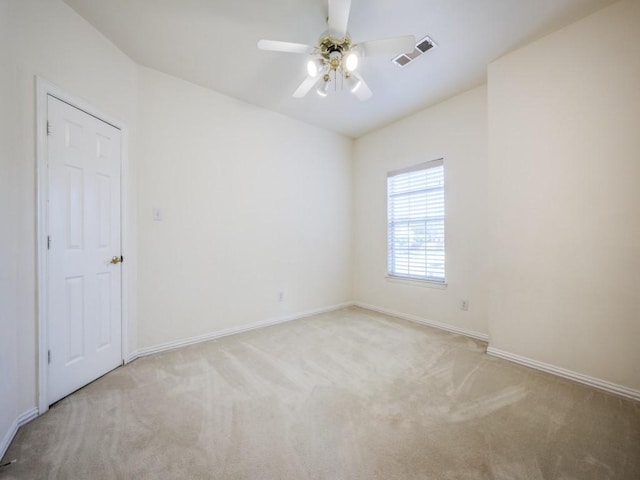 2302 Creek Crossing Dr, Corinth, TX 76210 - carpeted spare room with lofted ceiling, baseboards, and ceiling fan