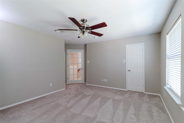 9908 Summer Sweet Dr, Mckinney, TX 75072 - unfurnished room with ceiling fan, light carpet, and baseboards
