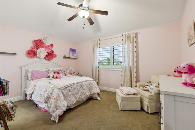 11353 Seaside Ln, Frisco, TX 75035 - bedroom featuring light carpet, baseboards, and a ceiling fan