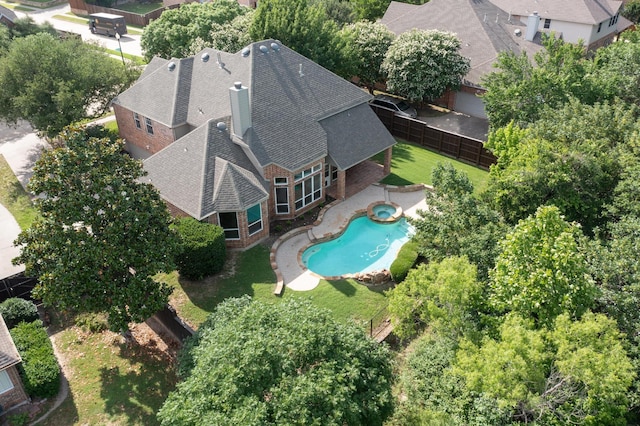 140 Collin Ct, Murphy, TX 75094 - aerial view of property and surrounding area with a pool area
