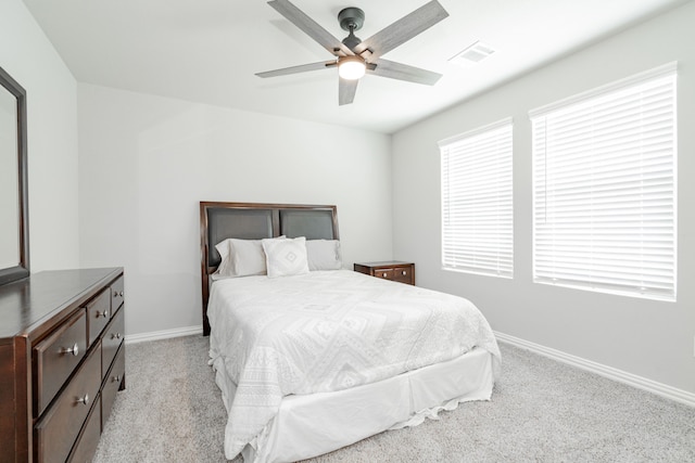 333 Mohan Dr, Royse City, TX 75189 - bedroom with light carpet, baseboards, and ceiling fan