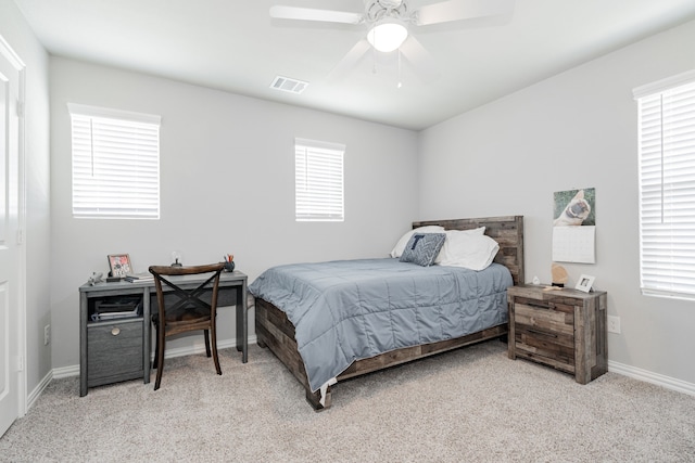 333 Mohan Dr, Royse City, TX 75189 - bedroom featuring light carpet, baseboards, and ceiling fan