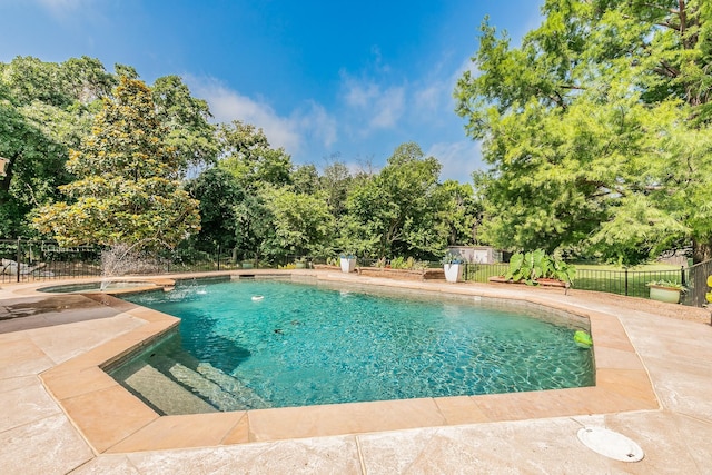 1220 Mount Gilead Rd, Keller, TX 76262 - view of pool featuring an in-ground hot tub, a patio area, and view of scattered trees