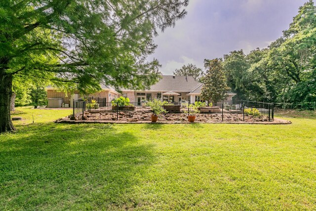 1220 Mount Gilead Rd, Keller, TX 76262 - view of grassy yard with a patio area
