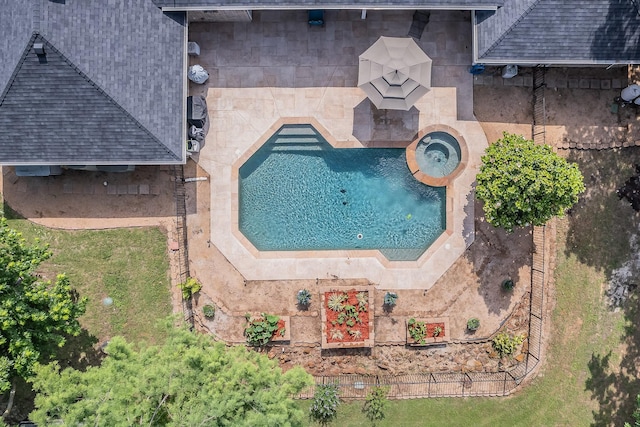 1220 Mount Gilead Rd, Keller, TX 76262 - view of pool with a pool with connected hot tub