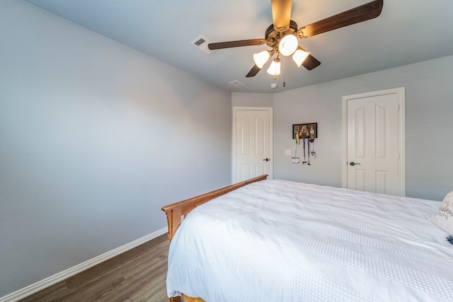 6606 Morning Dew Dr, Midlothian, TX 76065 - bedroom featuring wood finished floors, baseboards, and ceiling fan