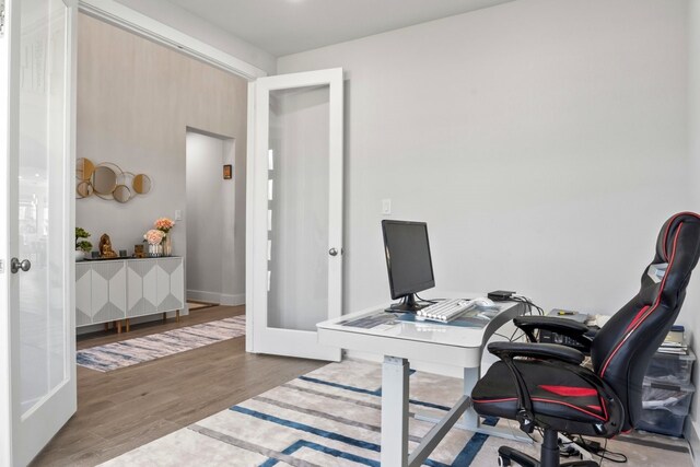 2229 Boboli Ct, Celina, TX 75009 - home office with french doors and wood finished floors