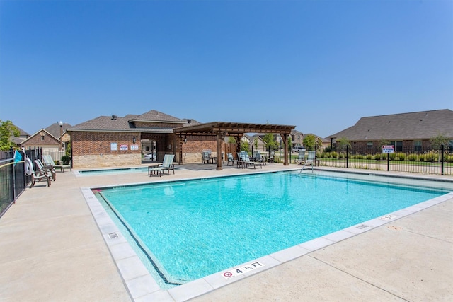 6620 Roaring Crk, Denton, TX 76226 - community pool with a pergola, fence, and a patio area