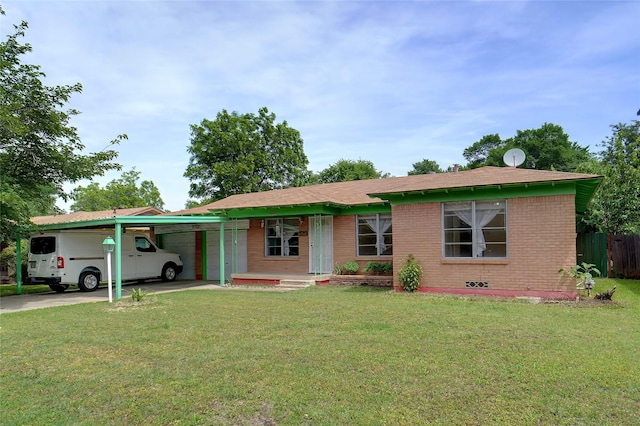 4805 Ira St, Haltom City, TX 76117 - single story home with brick siding, a carport, and concrete driveway