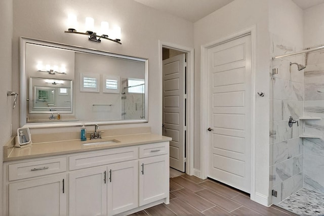 2517 Plum Tree Way, Mckinney, TX 75071 - bathroom featuring a stall shower and vanity