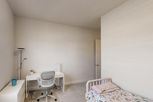 2517 Plum Tree Way, Mckinney, TX 75071 - bedroom with light colored carpet, an office area, and baseboards