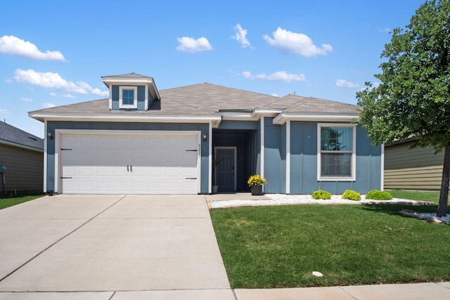 8213 Smokey Creek Pass, Fort Worth, TX 76179 - ranch-style home with driveway, a front yard, and a garage