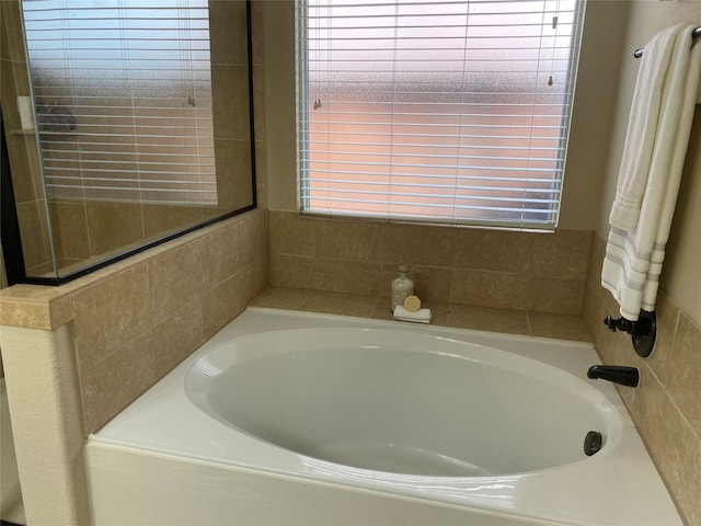 8740 Running River Ln, Fort Worth, TX 76131 - full bathroom featuring a garden tub