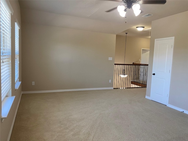 8740 Running River Ln, Fort Worth, TX 76131 - unfurnished room with ceiling fan, carpet floors, and baseboards