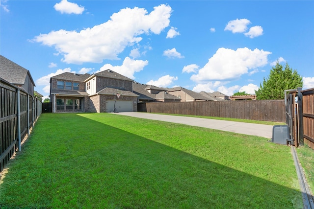 1608 Coventry Ct, Farmers Branch, TX 75234 - view of yard featuring concrete driveway and a garage
