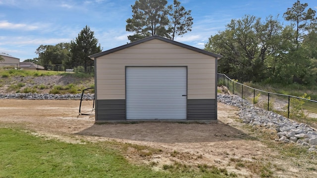 149 Deats Farm Ct, Azle, TX 76020 - detached garage with fence and a storage unit