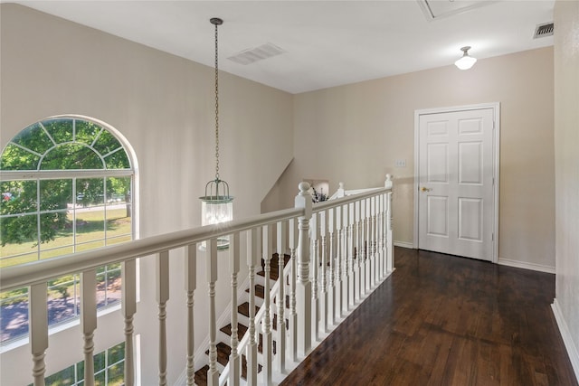 561 Farms Rd, New Hope, TX 75071 - corridor featuring an upstairs landing, wood finished floors, and baseboards