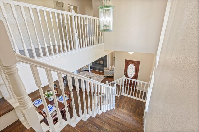 561 Farms Rd, New Hope, TX 75071 - stairs with wood finished floors