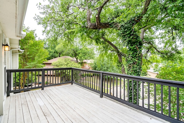201 Forest Trce, Rockwall, TX 75087 - wooden deck featuring view of scattered trees