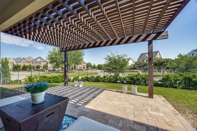 4944 Sage Hill Dr, Carrollton, TX 75010 - view of patio with a pergola and a residential view